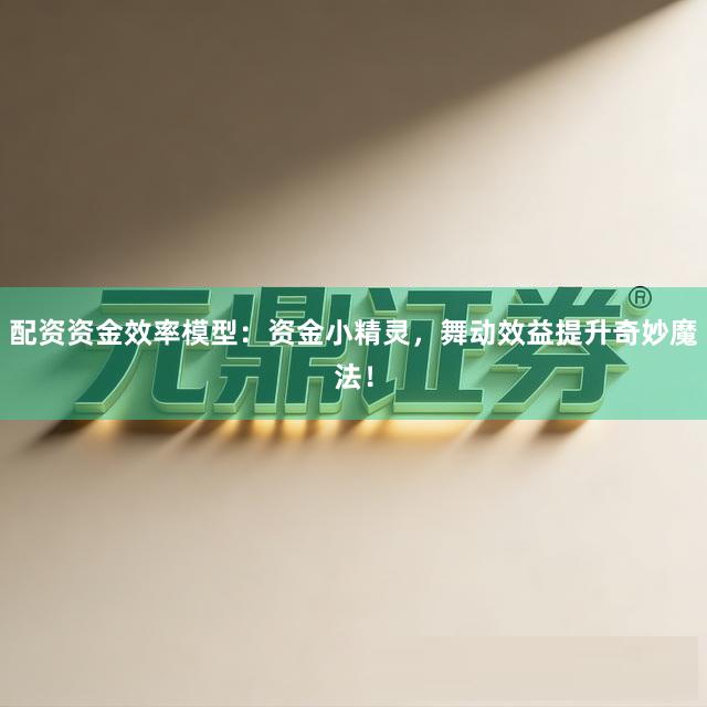 配资资金效率模型：资金小精灵，舞动效益提升奇妙魔法！
