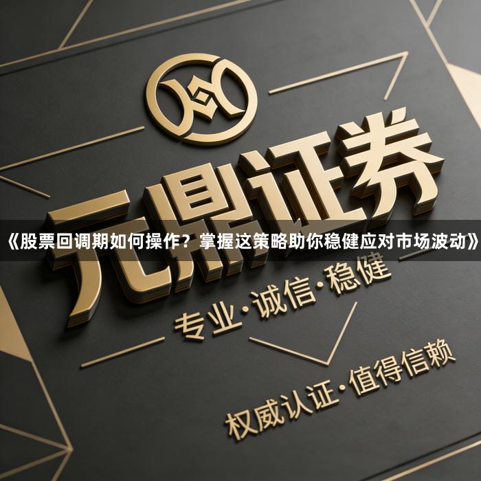 《股票回调期如何操作？掌握这策略助你稳健应对市场波动》