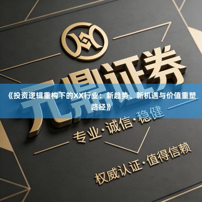 《投资逻辑重构下的XX行业：新趋势、新机遇与价值重塑路径》