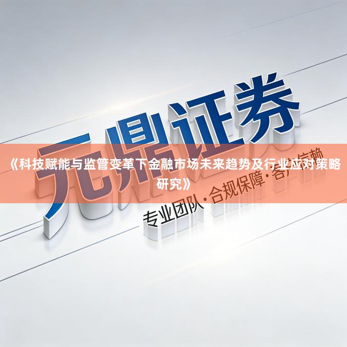 《科技赋能与监管变革下金融市场未来趋势及行业应对策略研究》