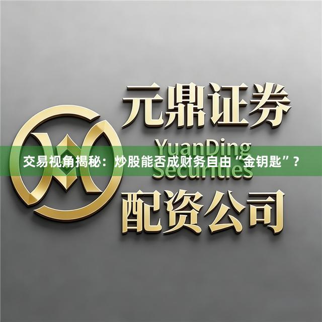 交易视角揭秘：炒股能否成财务自由“金钥匙”？