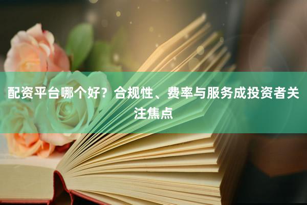 配资平台哪个好？合规性、费率与服务成投资者关注焦点